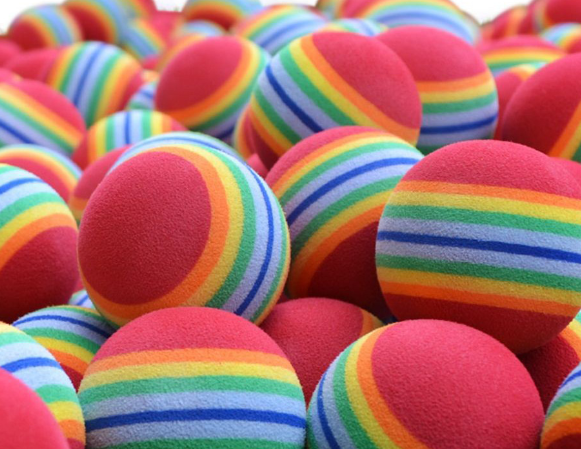 Golf Balls-Rainbow Indoor Sponge Practice Ball