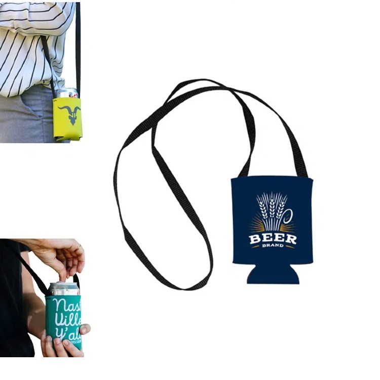 Neoprene Cooler Koozie with Shoulder Strap-20260324